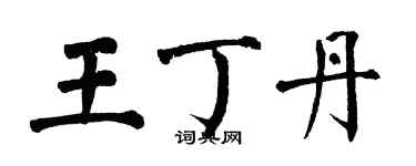 翁闿运王丁丹楷书个性签名怎么写