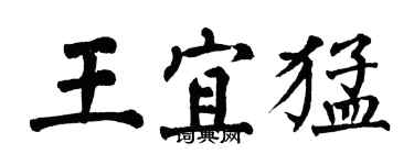 翁闿运王宜猛楷书个性签名怎么写