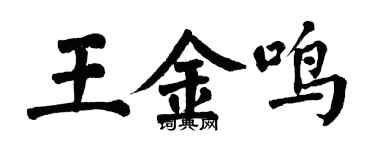 翁闿运王金鸣楷书个性签名怎么写