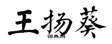 翁闿运王扬葵楷书个性签名怎么写