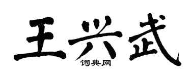 翁闿运王兴武楷书个性签名怎么写