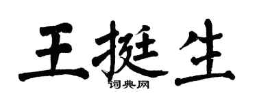 翁闿运王挺生楷书个性签名怎么写