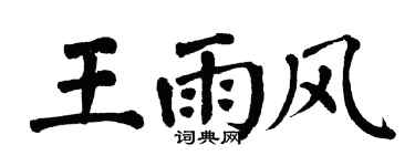 翁闿运王雨风楷书个性签名怎么写