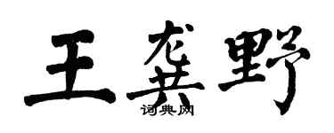翁闿运王龚野楷书个性签名怎么写