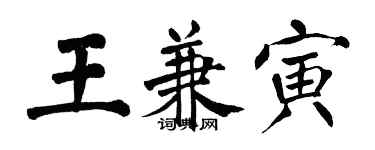 翁闿运王兼寅楷书个性签名怎么写
