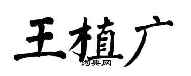 翁闿运王植广楷书个性签名怎么写