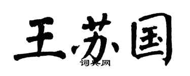 翁闿运王苏国楷书个性签名怎么写