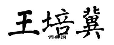 翁闿运王培冀楷书个性签名怎么写