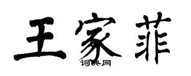 翁闿运王家菲楷书个性签名怎么写