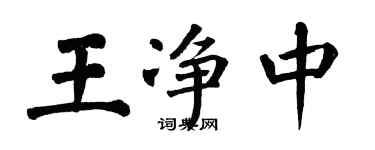 翁闿运王净中楷书个性签名怎么写