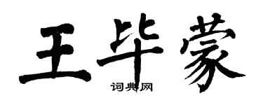 翁闿运王毕蒙楷书个性签名怎么写