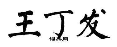 翁闿运王丁发楷书个性签名怎么写