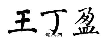 翁闿运王丁盈楷书个性签名怎么写
