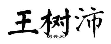 翁闿运王树沛楷书个性签名怎么写