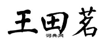翁闿运王田茗楷书个性签名怎么写
