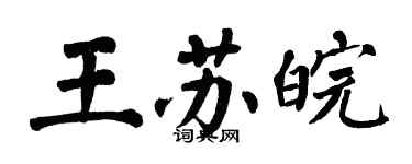 翁闿运王苏皖楷书个性签名怎么写