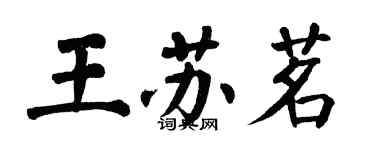 翁闿运王苏茗楷书个性签名怎么写