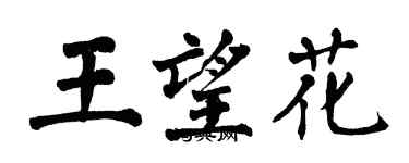 翁闿运王望花楷书个性签名怎么写