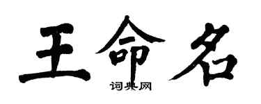 翁闿运王命名楷书个性签名怎么写