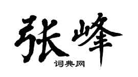 翁闿运张峰楷书个性签名怎么写