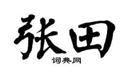 翁闿运张田楷书个性签名怎么写