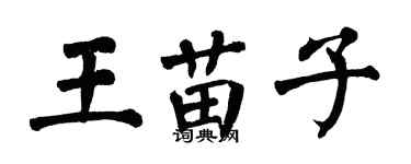 翁闿运王苗子楷书个性签名怎么写