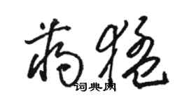 骆恒光蒋猛草书个性签名怎么写