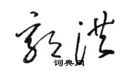 骆恒光郭洪草书个性签名怎么写