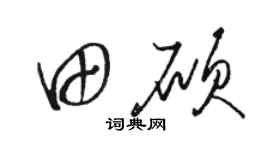 骆恒光田硕草书个性签名怎么写