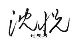 骆恒光沈悦草书个性签名怎么写