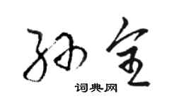 骆恒光孙全草书个性签名怎么写
