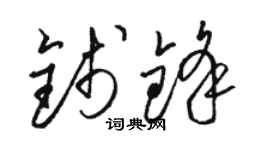 骆恒光钱锋草书个性签名怎么写