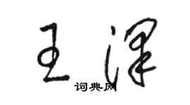 骆恒光王泽草书个性签名怎么写