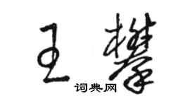 骆恒光王攀草书个性签名怎么写