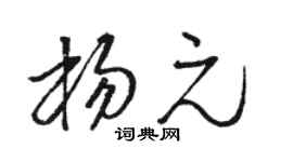 骆恒光杨元草书个性签名怎么写