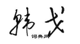 骆恒光韩戈草书个性签名怎么写