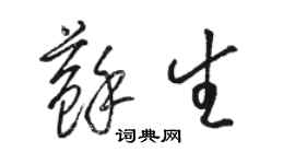 骆恒光苏生草书个性签名怎么写