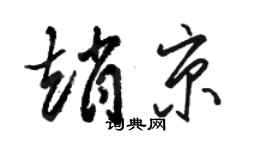 骆恒光赵京草书个性签名怎么写