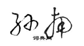 骆恒光孙南草书个性签名怎么写