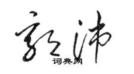 骆恒光郭沛草书个性签名怎么写
