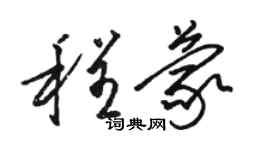 骆恒光程蒙草书个性签名怎么写