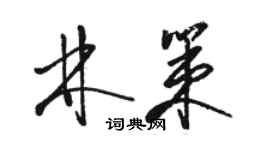 骆恒光林策草书个性签名怎么写
