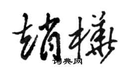 骆恒光赵桦草书个性签名怎么写