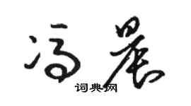 骆恒光冯晨草书个性签名怎么写