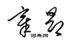 骆恒光章昂草书个性签名怎么写