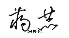 骆恒光蒋赫草书个性签名怎么写
