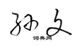 骆恒光孙文草书个性签名怎么写