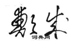 骆恒光郑成草书个性签名怎么写