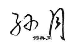 骆恒光孙月草书个性签名怎么写