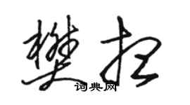 骆恒光樊想草书个性签名怎么写